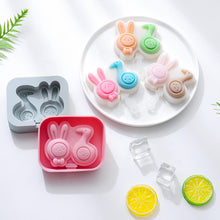 Load image into Gallery viewer, 2PC Rabbit Duck Silicone Ice Cream Mold Homemade DIY Ice Cream Cheese Popsicle