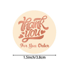Load image into Gallery viewer, 2x500pcs Xmas Christmas Stickers Roll Label Pink Champagne Bronzing Thank You Your Order Gift