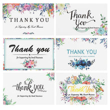 Load image into Gallery viewer, 2x500pcs Christmas Xmas Plant Flower Thank You Envelope Stationery Packaging Card Gift Card tape
