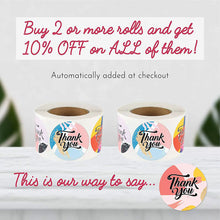 Load image into Gallery viewer, 2x500pcs Christmas Xmas 8 Pattern Thank You Stickers Gift Envelope Sealing Self-Adhesive Labels tape