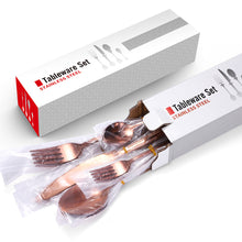 Lade das Bild in den Galerie-Viewer, 304 Stainless Steel Flatware Sets 24-Piece Set 6 Groups Steak Knife, Fork and Spoon Multi-Color Optional