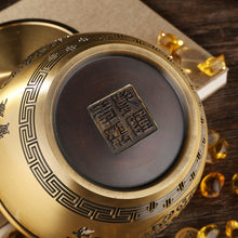 Load image into Gallery viewer, Ashtray Couplet Pot Bottom Golden Toad Shop Counter Decoration Back Pattern Landscape Ashtray