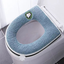 Load image into Gallery viewer, 3pcs Toilet Seat Cover Pads Washer Pedestal Ring Waterproof Thicker Cute Zipper