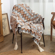 Load image into Gallery viewer, Simple Knitting Wool Shawl Blanket Nap Blanket Winter Ornament Blanket Sofa Blanket