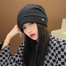 Lade das Bild in den Galerie-Viewer, Warm Winter Knit Beanie Hats Net Red Face Little Autumn Winter Ear Protection Big Head Circumference Fashion Toe Cap Unisex