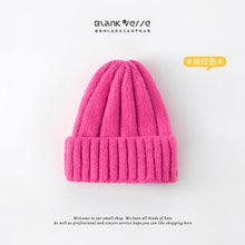 Load image into Gallery viewer, Warm Winter Knit Beanie Hats 2021 Korean Autumn and Winter Light Board Strip Women Unisex
