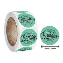 Load image into Gallery viewer, 2x500pcs Xmas Christmas Stickers Roll Label Green Happy Birthday Envelope Gift Bag Thanks