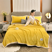 Load image into Gallery viewer, Coral Fleece Multi-Functional Blanket Plain Milk Fiber Single Double Nap Blanket Flannel