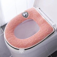Load image into Gallery viewer, 3pcs Toilet Seat Cover Pads Washer Pedestal Ring Waterproof Thicker Cute Zipper