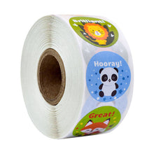 Load image into Gallery viewer, 2x500pcs Xmas Christmas Stickers Roll Label 8 Child Encouragement Panda Reusable Adhesive in School Season