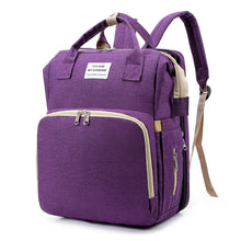 Lade das Bild in den Galerie-Viewer, Backpack Folding Mummy Bag Multi-Purpose Package Feeding Bottle Diaper