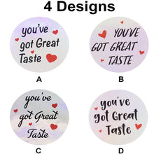 Load image into Gallery viewer, 2x500pcs Xmas Christmas Stickers Roll Label 4 Kinds of You Awesome YOU'VE Got Great Taste Rainbow Laser Gift