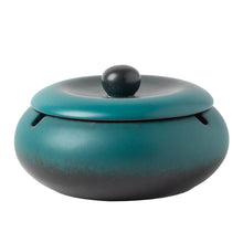 Lade das Bild in den Galerie-Viewer, Ashtray Household Trend Living Room Ceramics New Chinese Prevent Fly Ash Sealed Lid Office
