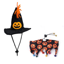 Lade das Bild in den Galerie-Viewer, 2x Halloween Xmas Christmas Gifts Decoration Hat Scarf Set Skull Pattern Cat Ornament