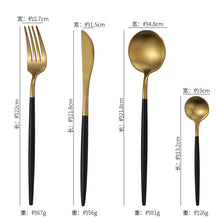 Lade das Bild in den Galerie-Viewer, 304 Stainless Steel Flatware Sets Spork 4-Piece Thick Steak Knife, Fork and Spoon Spork