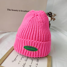 Load image into Gallery viewer, Warm Winter Knit Beanie Hats Korean Wool All-Match Pink Solid Color Unisex