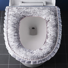 Load image into Gallery viewer, 3pcs Toilet Seat Cover Pads Household Zipper Thickening Washable Autumn and Winter