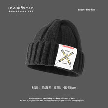 Lade das Bild in den Galerie-Viewer, Warm Winter Knit Beanie Hats Couple Trend All-Matching Thickened Wool Women's Retro Leather Unisex