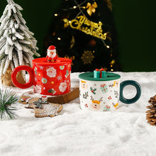 Lade das Bild in den Galerie-Viewer, Xmax Christmas Cup Gift Cartoon Ceramic with Lid Cute Student Office Good-looking Mark