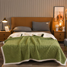 Load image into Gallery viewer, Lambswool Cover Blanket Thick Blanket Warm Milk Fiber Coral Fleece Tower Velvet Bed Sheet