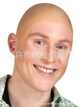 Lade das Bild in den Galerie-Viewer, 2x Halloween Xmas Christmas Gifts Decoration Bald Monk Head Leather Wig Head Cover