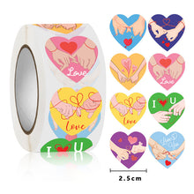 Load image into Gallery viewer, 2x500pcs Christmas Xmas Love Valentine's Day Gift Sticker Sealing Label tape