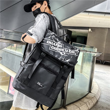 Lade das Bild in den Galerie-Viewer, Backpack Flip Large Capacity Travel Fashion Leisure Niche Personality Male College Student School Bag