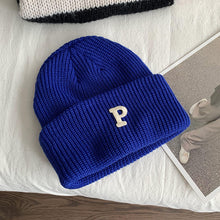 Lade das Bild in den Galerie-Viewer, Warm Winter Knit Beanie Hats Letter Wool Women Autumn And Winter Korean Style Ins Tide Warm All-Matching Unisex