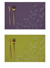 Lade das Bild in den Galerie-Viewer, 2PCs European Style Flower Pattern Western-Style Placemat PVC Heat Proof Mat Rectangular Table Mat