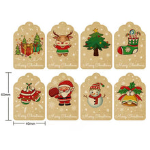 Lade das Bild in den Galerie-Viewer, 2x300pcs 8 Designs Rectangular Shaped Christmas Tree Decoration Self-Adhesive Gift Label tape