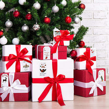 Lade das Bild in den Galerie-Viewer, 2x300pcs White Rectangle Shaped Merry Christmas Christmas Sticker Gift Label tape
