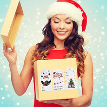 Lade das Bild in den Galerie-Viewer, 2x300pcs White Rectangle Shaped Merry Christmas Christmas Sticker Gift Label tape