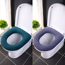 Load image into Gallery viewer, 3pcs Toilet Seat Cover Pads Autumn and Winter Zipper Winter Thicker Ring