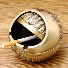 Lade das Bild in den Galerie-Viewer, Ashtray Personalized Trendy Home Living Room Prevent Fly Ash Style Sealed Imitation Pure Copper Ashtray