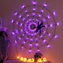 Load image into Gallery viewer, 2x Halloween Xmas Christmas Gifts Decoration Led Spider Net Light Atmosphere Layout Ghost Festival Props