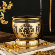 Load image into Gallery viewer, Ashtray Couplet Pot Bottom Golden Toad Shop Counter Decoration Back Pattern Landscape Ashtray