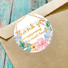 Load image into Gallery viewer, 2x500pcs Xmas Christmas Stickers Roll Label -up Gilding Thank You Business Gift Flower Sealed