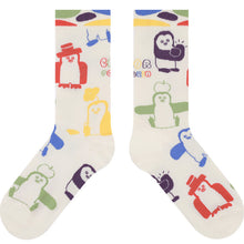 Load image into Gallery viewer, 3 Pairs Trendy Cute Adult Women's Socks Autumn Winter Cotton Cartoon Penguin Tube Socks