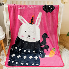Load image into Gallery viewer, Flannel Children's Blanket Double-Layer Thickened Cloud Blanket Cartoon Coral Fleece Blanket