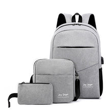 Lade das Bild in den Galerie-Viewer, Backpack Computer Bag Business Casual Notes Three-Piece Storage Bag Student Schoolbag