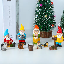 Load image into Gallery viewer, 10-Piece Set Mini Garden Dwarf Resin Decorations for Garden Yard Living Room Decorations