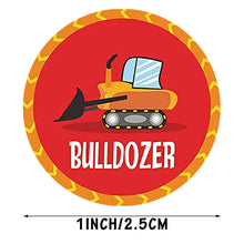 Load image into Gallery viewer, 2x500pcs Xmas Christmas Stickers Roll Label Children's Bus Cargo Soil Pushing Crane Tractor Award Incentive Toy Sealing