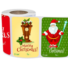 Lade das Bild in den Galerie-Viewer, 250PCs 6 Designs Square Christmas Label Merry Christmas Gift Stickers tape