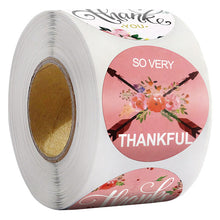 Load image into Gallery viewer, 2x500pcs Xmas Christmas Stickers Roll Label 8 Pattern Floral Ring Pink Thank Youparty Wedding Goods