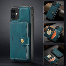 Load image into Gallery viewer, Removable Card Holder Wireless Charging Leather Phone Case for iPhone 13 Mini/Pro/Pro Max