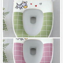 Load image into Gallery viewer, 3pcs soft Toilet Seat Cover Pads Summer Linen Four Seasons Zipper
