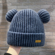 Lade das Bild in den Galerie-Viewer, Warm Winter Knit Beanie Hats Hat Women Korean Ins Cute Ears Autumn and Winter Thickening Wool Unisex