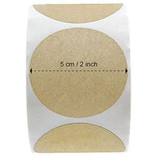 Load image into Gallery viewer, 2x500pcs Xmas Christmas Stickers Roll Label 2-Inch 50mm Natural Kraft Paper Food Date Gift Self-Adhesive Logo