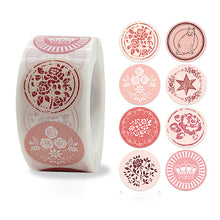 Load image into Gallery viewer, 2x500pcs Xmas Christmas Stickers Roll Label Thank You Pink Baking Gift Sealing Envelope