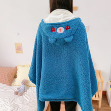 Load image into Gallery viewer, Autumn and Winter Thickened Lazy Shawl Cape Cartoon Nap Blanket Student Velvet Blanket